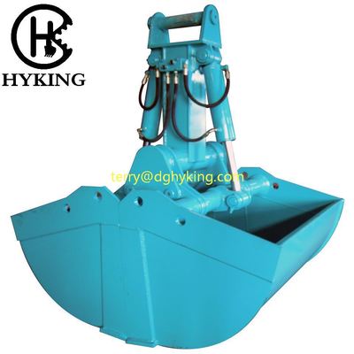 Hydraulic Clamshell Grapple Bucket with 1.6m³ Capacity for 30ton Excavator Made of Q345B+HARDOX450 Material