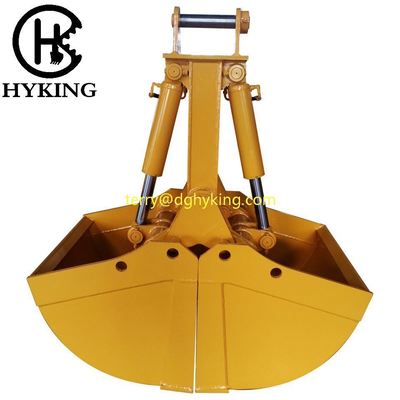 Hydraulic Clamshell Grapple Bucket with 1.6m³ Capacity for 30ton Excavator Made of Q345B+HARDOX450 Material