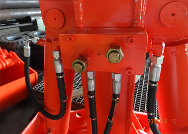 Long Reach Excavator Grab Attachment Customized Red Color Big Cylinder Durable