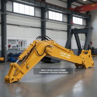 Cần trục đào cỡ trung dài 2300mm, Cánh tay cần dài 7500mm, Giới hạn chảy 345MPa, Được thiết kế cho máy móc hạng nặng