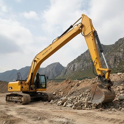 Boom Máy đào Tầm xa Không Đối trọng Thiết kế cho Công tác Đào đất và San lấp trong Điều kiện Địa hình Khó khăn